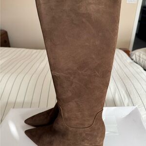Vince Brown suede leather knee high Boots SZ 9.5M NWB